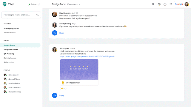 GSuite smart-reply