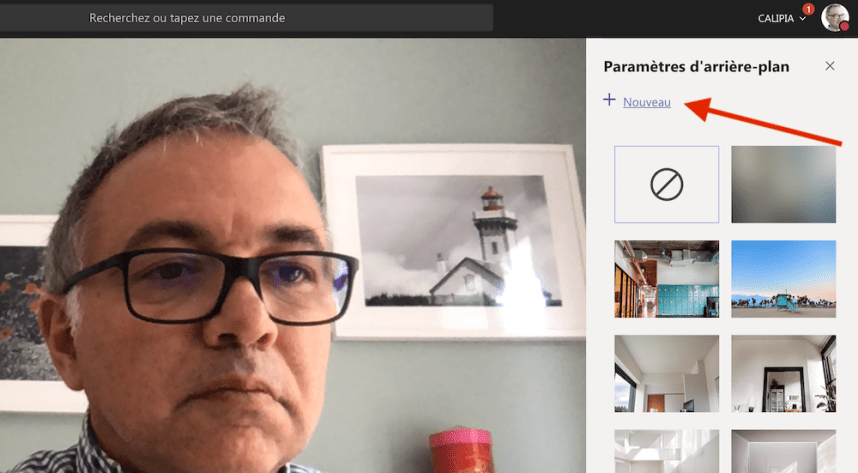 Teams ecran personnalise